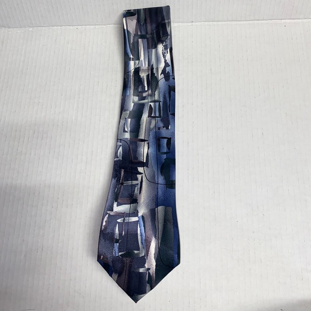 Jerry J. Garcia Vintage Gray Psychedelic Neck Tie Men's 62" 100% Silk